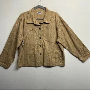 Gitano Tan Embroidered Utility Jacket